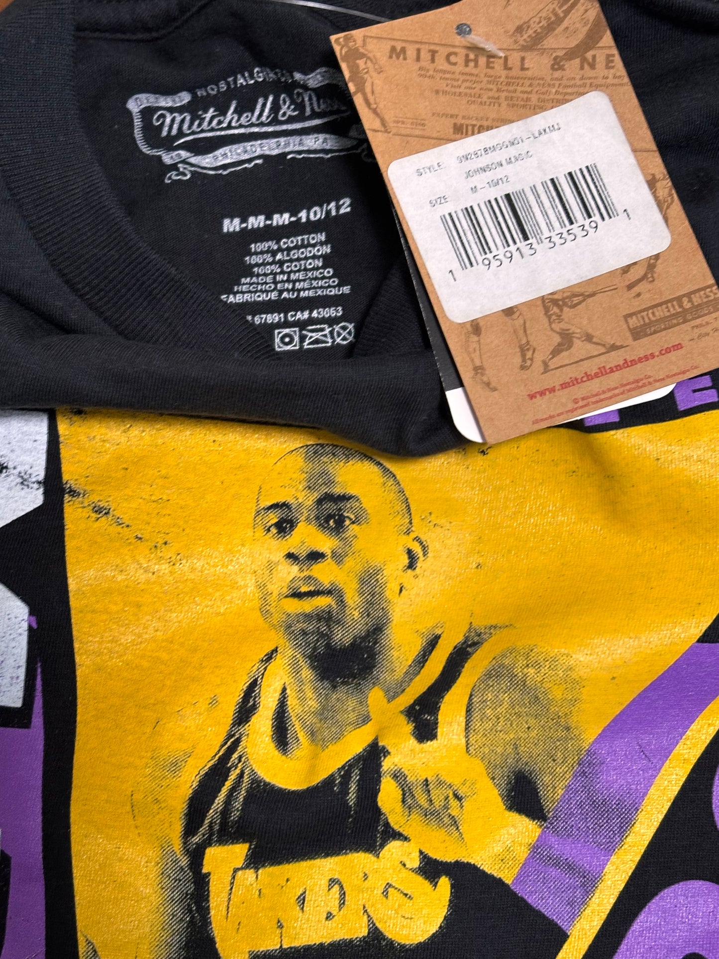 Magic Johnson Los Angeles LA Lakers Mitchell & Ness Nba Retro Hardwood Classic HWC Shirt Black Youth Kids Medium M 10-12 New NWT