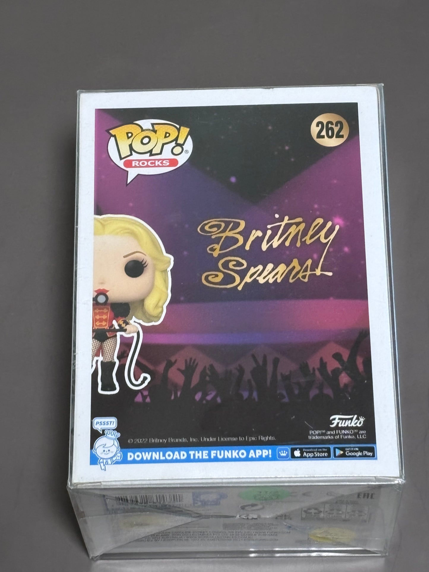 Britney Spears Funko Pop Rocks  #262 Mint with Protective Holder