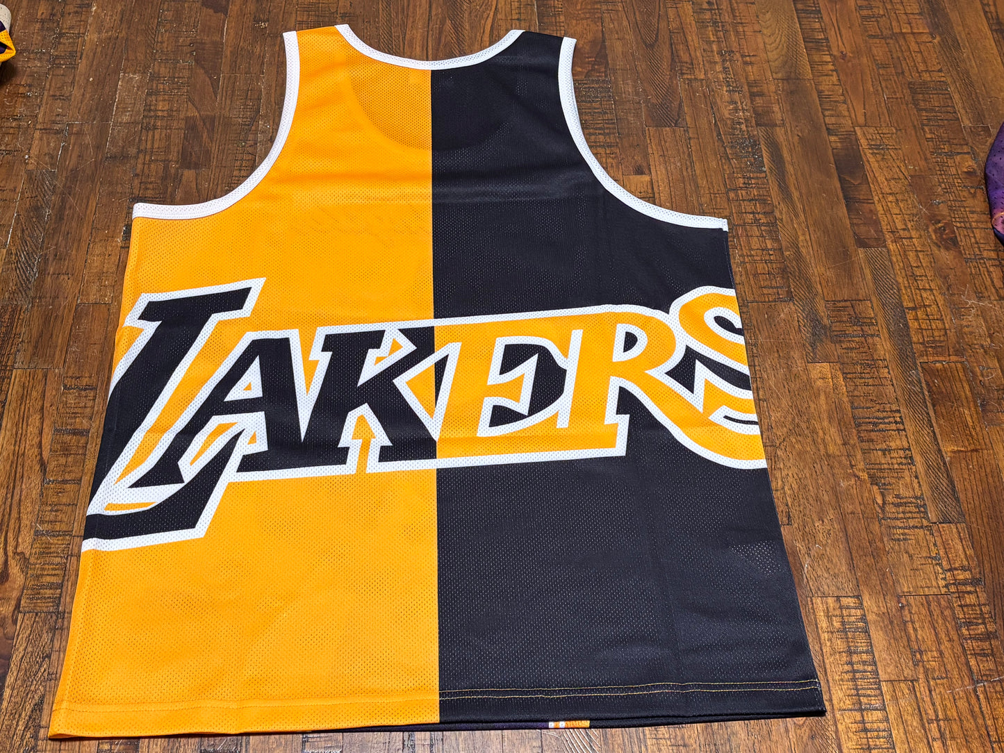 Shaq Shaquille O’Neal Los Angeles LA Lakers Mitchell & Ness Nba Sublimated Face Tank Top Jersey Mens Black & Gold L Large New NWOT