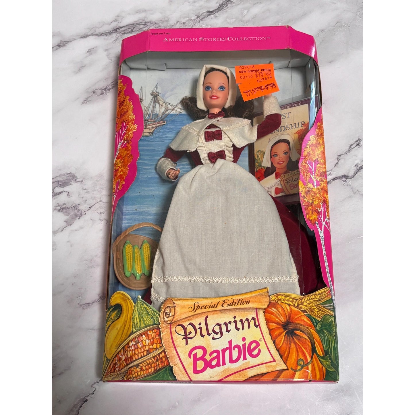Barbie Pilgrim American Stories Collection Doll Vintage 1994 Mattel 12577