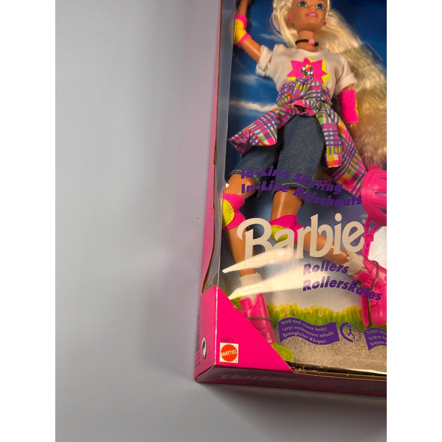 Rare In-Line Skating Barbie Doll with Rollerskates 1995 Mattel 15473 New