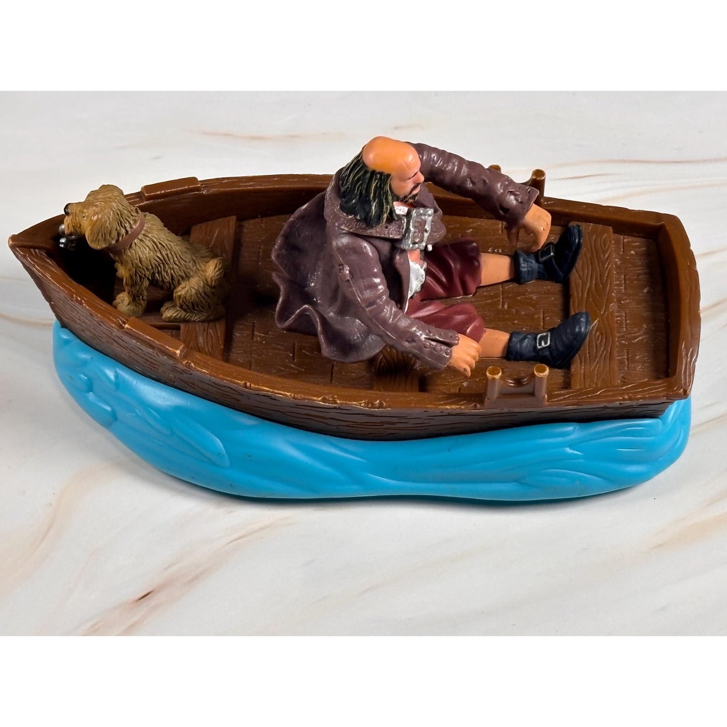 Pirates of the Caribbean Motorized Skiff Rowing Pintel & Dog Zizzle Figure
