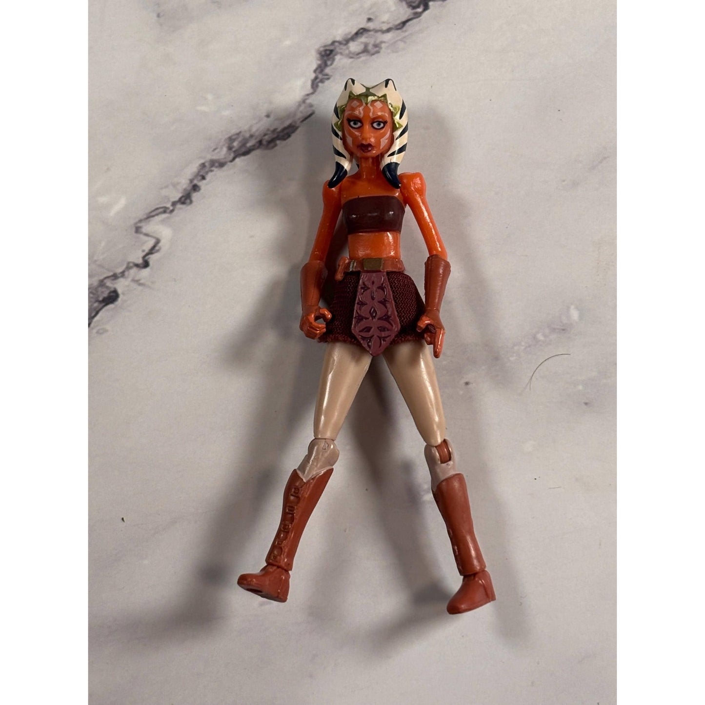 Star Wars The Clone Wars Ahsoka Articulating Action Figure By Hasbro 2008 3.75”