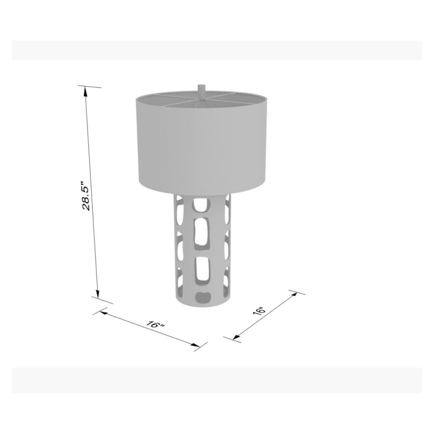 Surya Egerton Accent Table Bedside Lamp EGE 100 Bronze Reain Ivory New