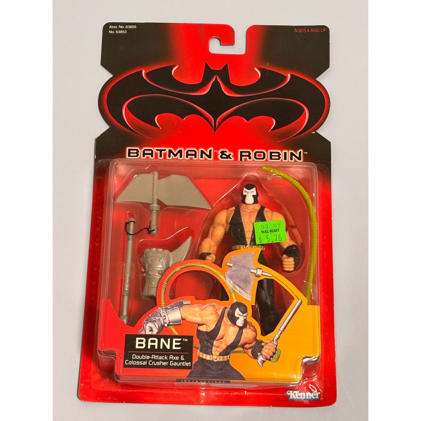 Batman Robin BANE w/Double Attack Axe & Colossal Crusher Gauntlet 1997 Hasbro
