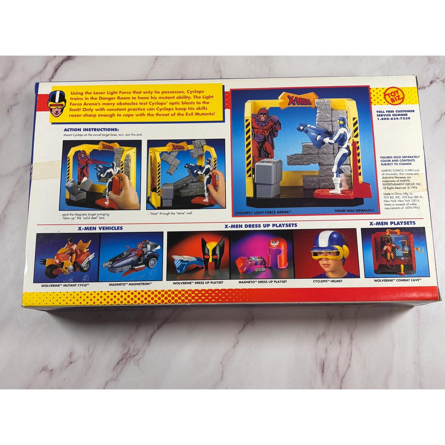 X-Men Cyclops Light Force Arena Danger Room NIB Toy Biz 1994 New