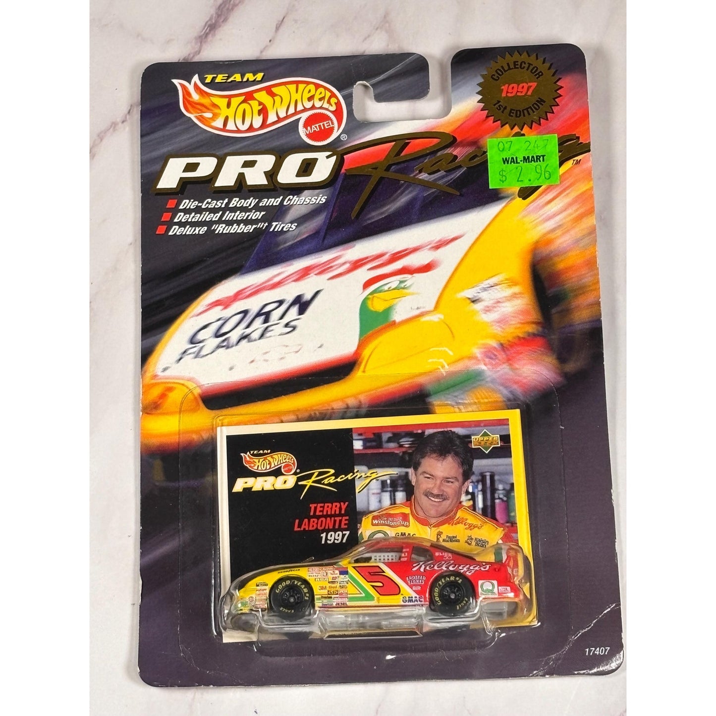 Lot of 2 VTG Hot Wheels Racing Nascar #5 Terry Labonte 1997 Corn Flakes