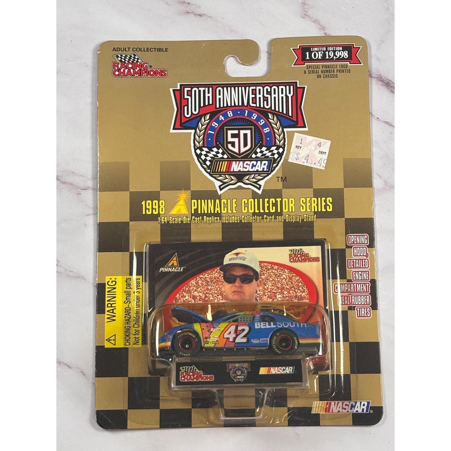 Joe Nemechek Racing Champions 50th Anniversary NASCAR 1998 Bell South #42 1:64