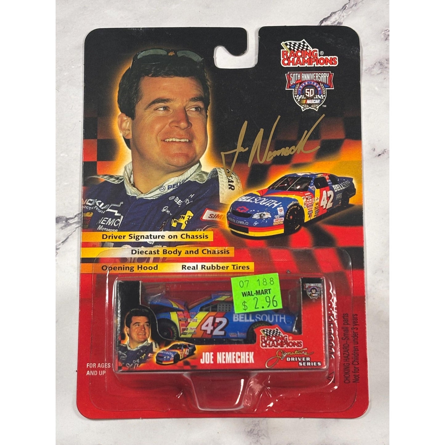 1998 Nascar #42 Joe Nemechek Racing Champion Bell South 50th Anniversary 1:64