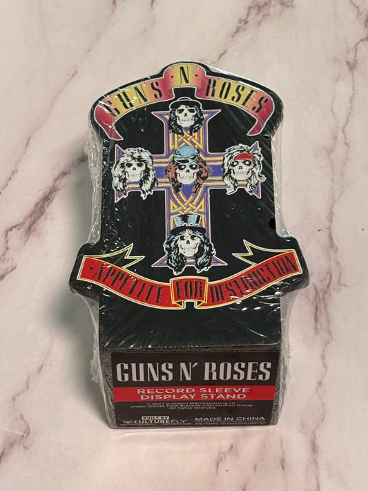 Guns N Roses Appetite For Destruction LP Record Sleeve Wooden Display Stand