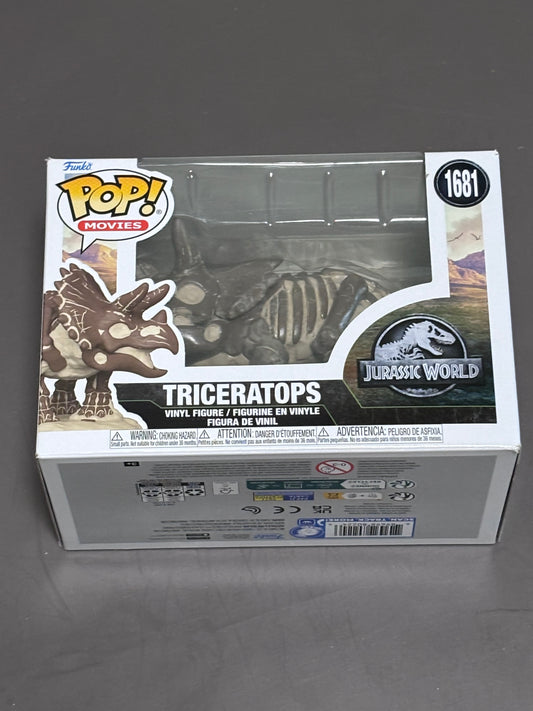 Funko POP Triceratops #1681 Fossil Movies Jurassic World Vinyl Figure