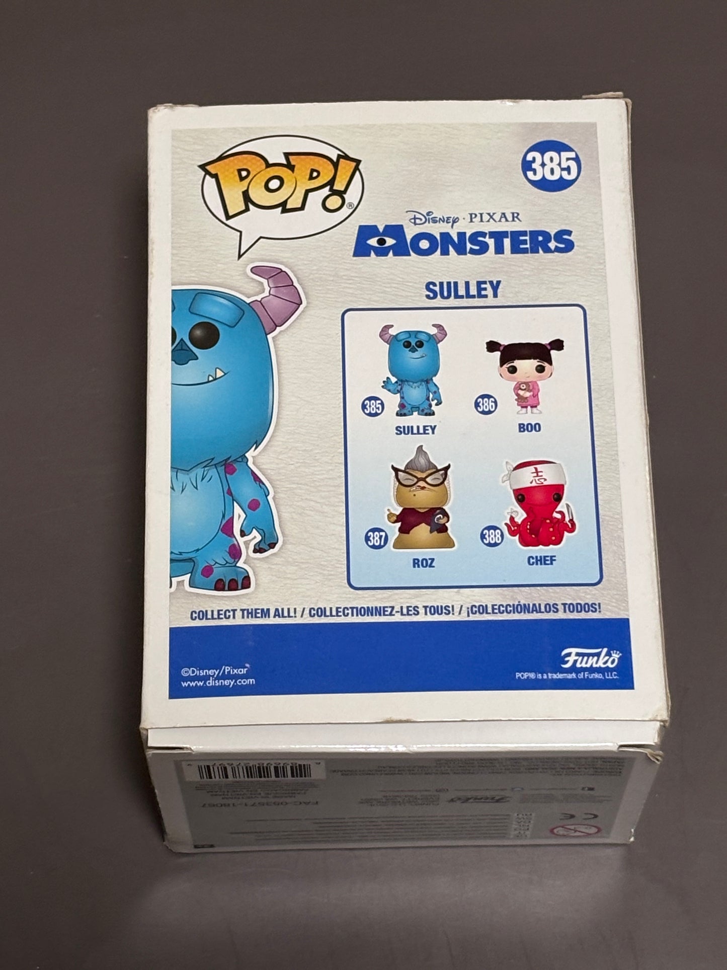 Funko Pop Disney Monsters Inc Flocked Sulley Amazon Exclusive #385 New