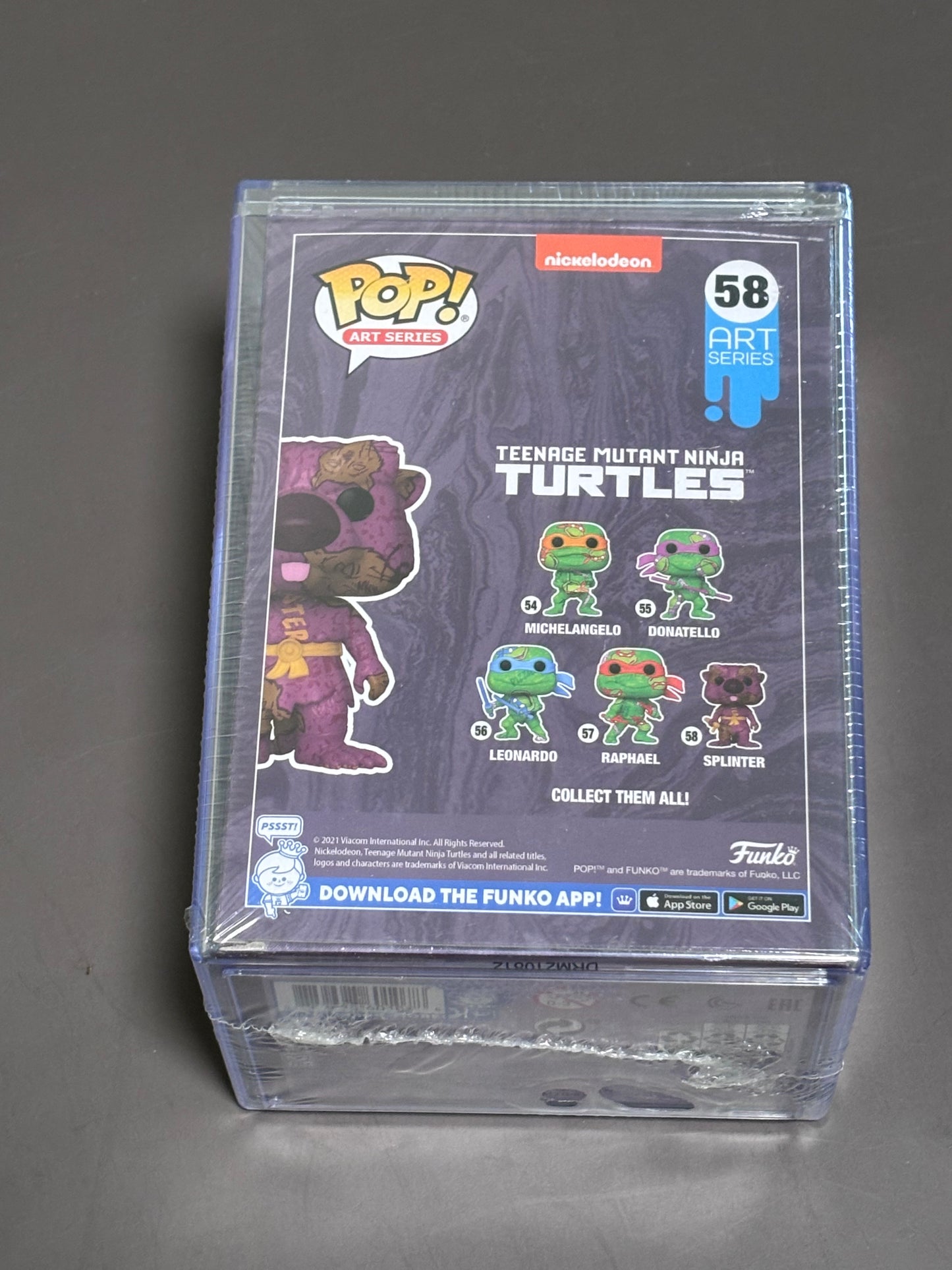 Funko Pop! Art Series Teenage Mutant Ninja Turtles Splinter #58 in Hard Case NEW