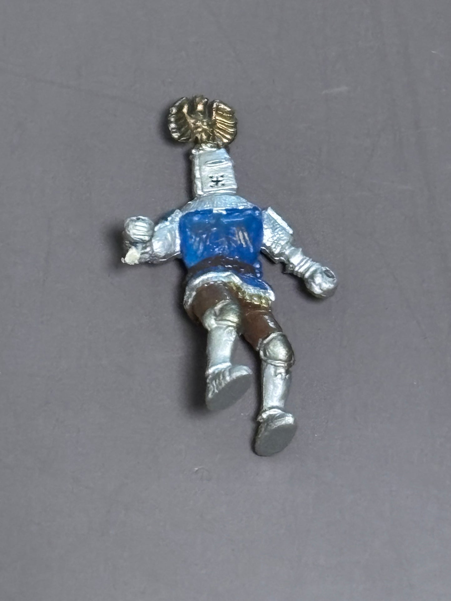 2002 Papo Knight With Crest Figure Blue 1311 Loose Blue And Gold