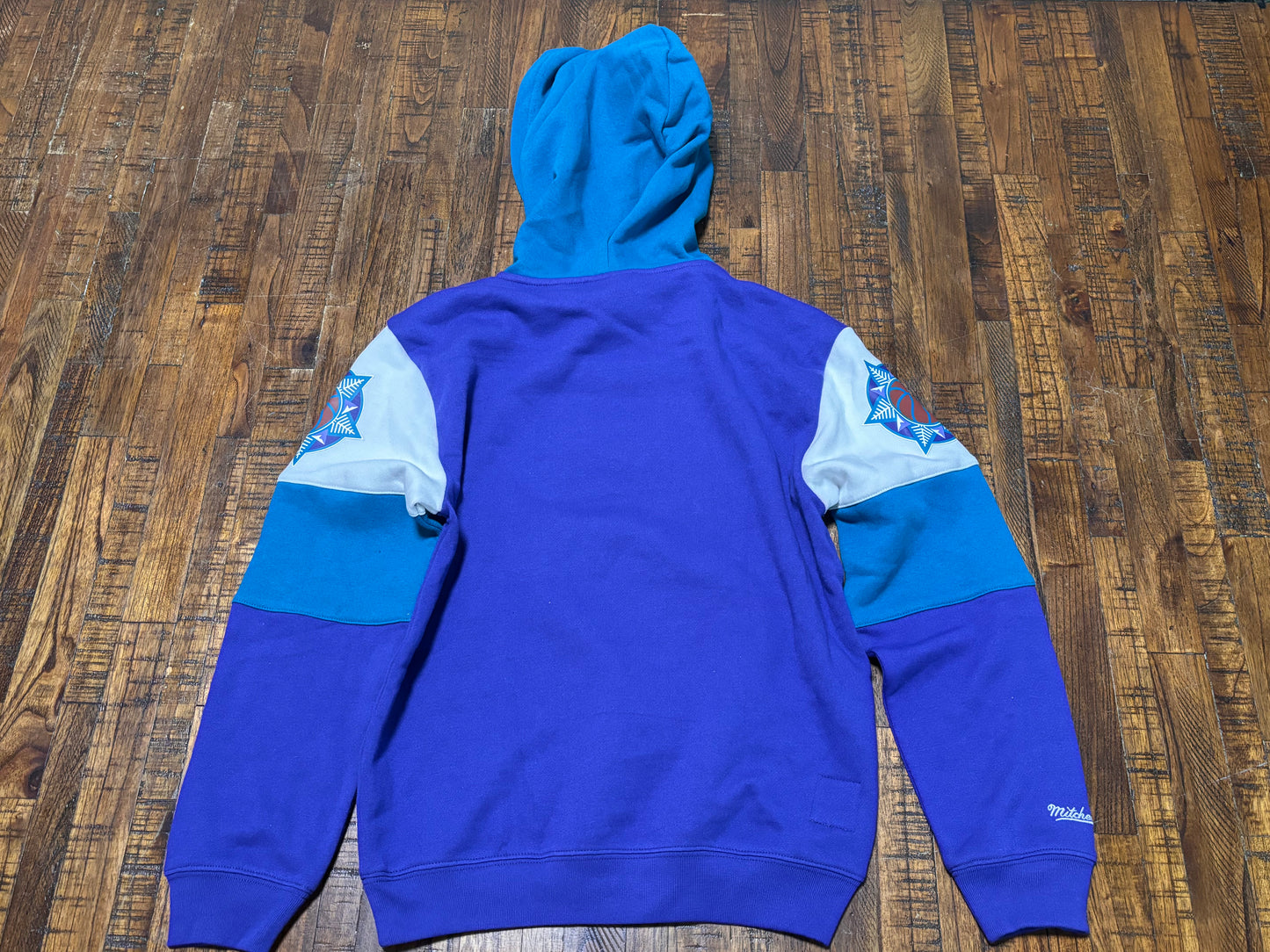Utah Jazz Mitchell & Ness NBA Retro Hardwood Classic HWC Overtime Win Hooded Hoodie Sweat Shirt Youth Kids Teal Turquoise Purple Medium M New NWOT