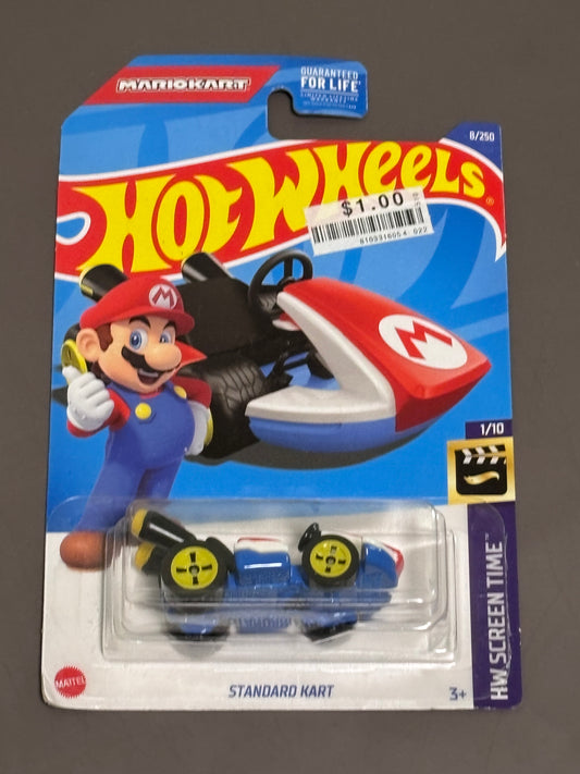 Hot Wheels 2025 Mainline Factory Sealed HW Screen Time Mario Kart Standard Kart