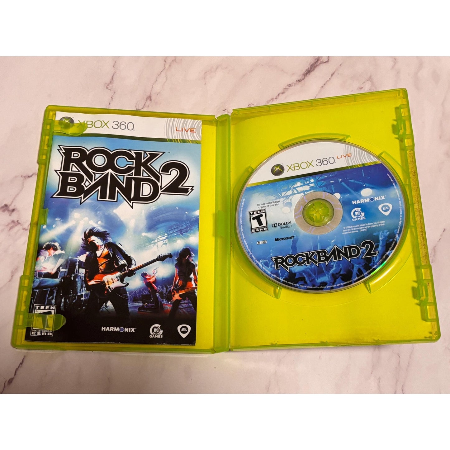 Rock Band 2 Microsoft Xbox 360, 2008, Complete with Manual