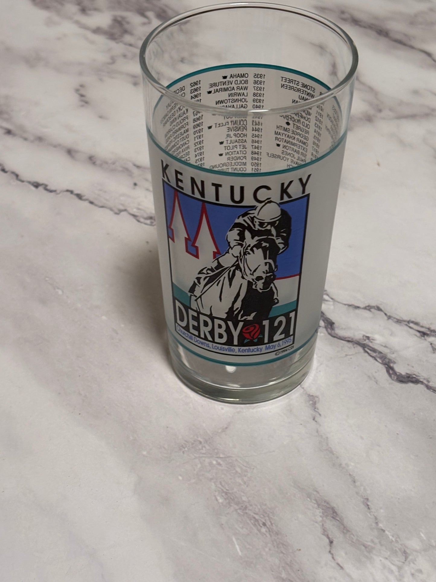 1995 Kentucky Derby Official 121st Churchill Downs Vintage Julep Glass Louisville