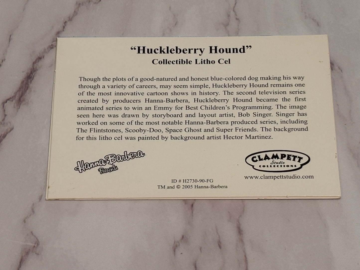 Huckleberry Hound  2005 Litho Cel Hanna-Barbara Vintage Collectible 4X6”