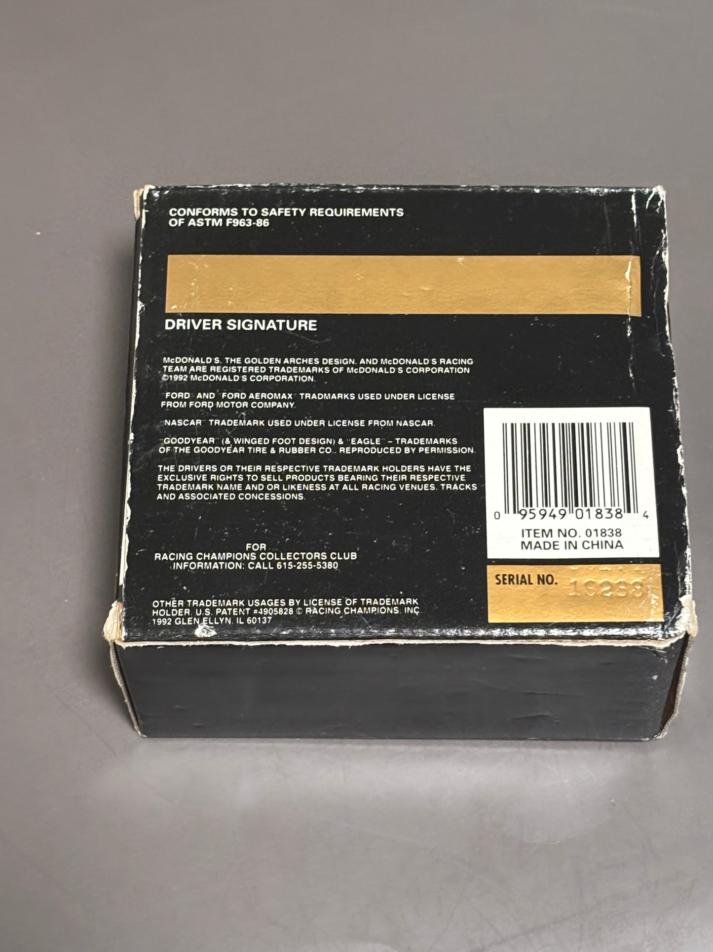 1993 Racing Chapions Premiere Edition #27 Hut Stricklin 1:64 McDonald's Diecast