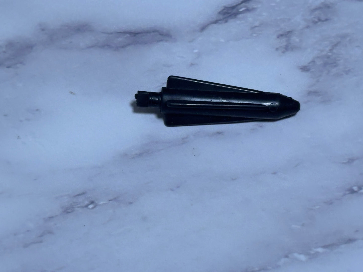 1984 Hasbro GI Joe Cobra Rattler Jet Mini Bomb Black Nose Cone Tip Part