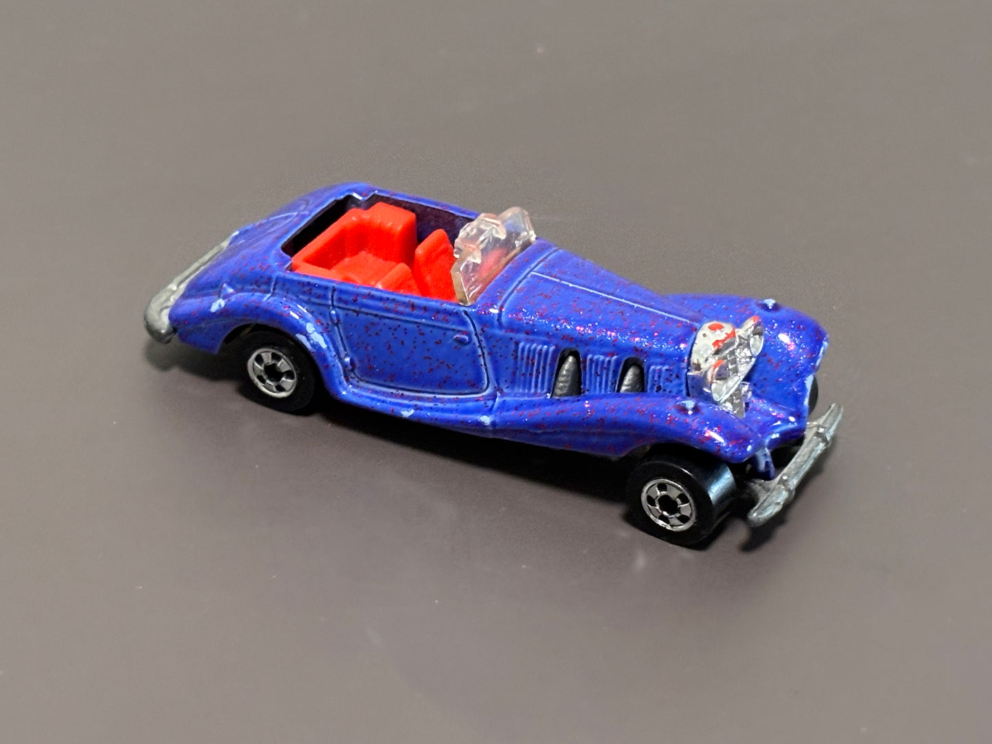 Hot Wheels 1982 Mattel Metallic Blue Mercedes 540K With Red Interior Larry Wood