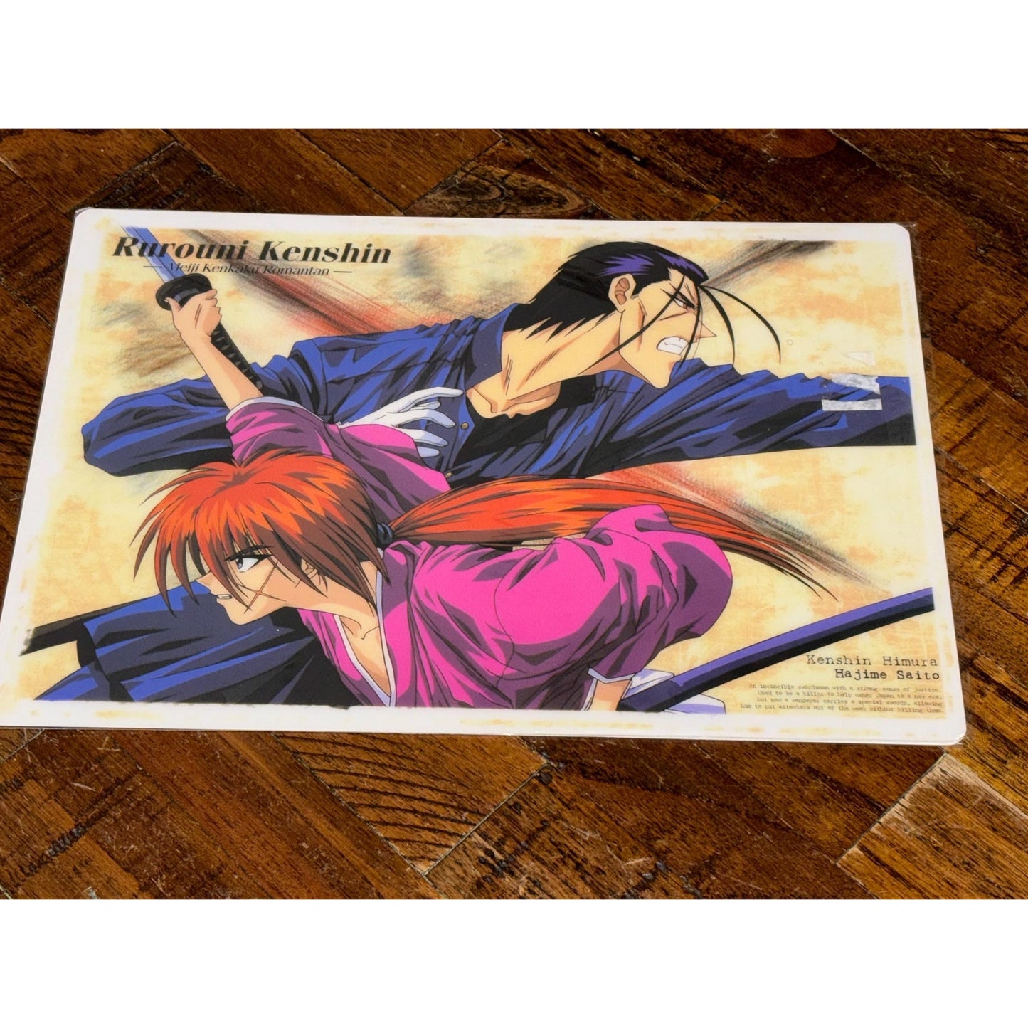 Kenshin Himura Rurouni Kenshin Card wall poster double sided Visual Works Plaque