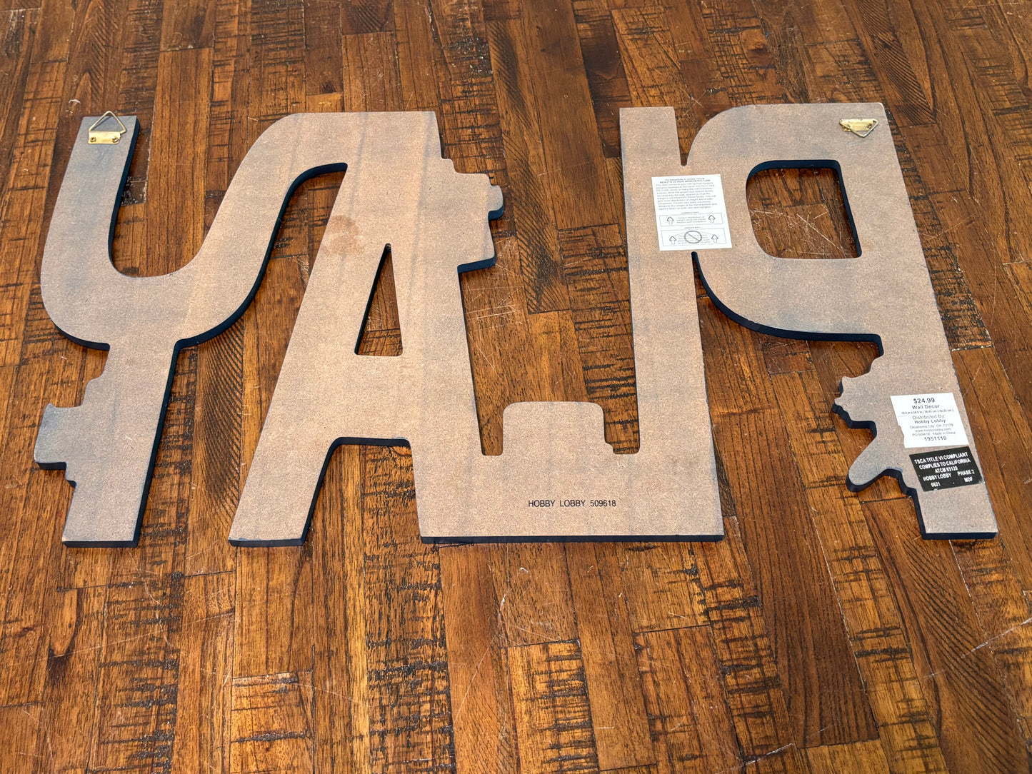 14.5”x 24” Play Sign Wooden Letters Playroom Sign Blue Colors Trucks Cars Boys