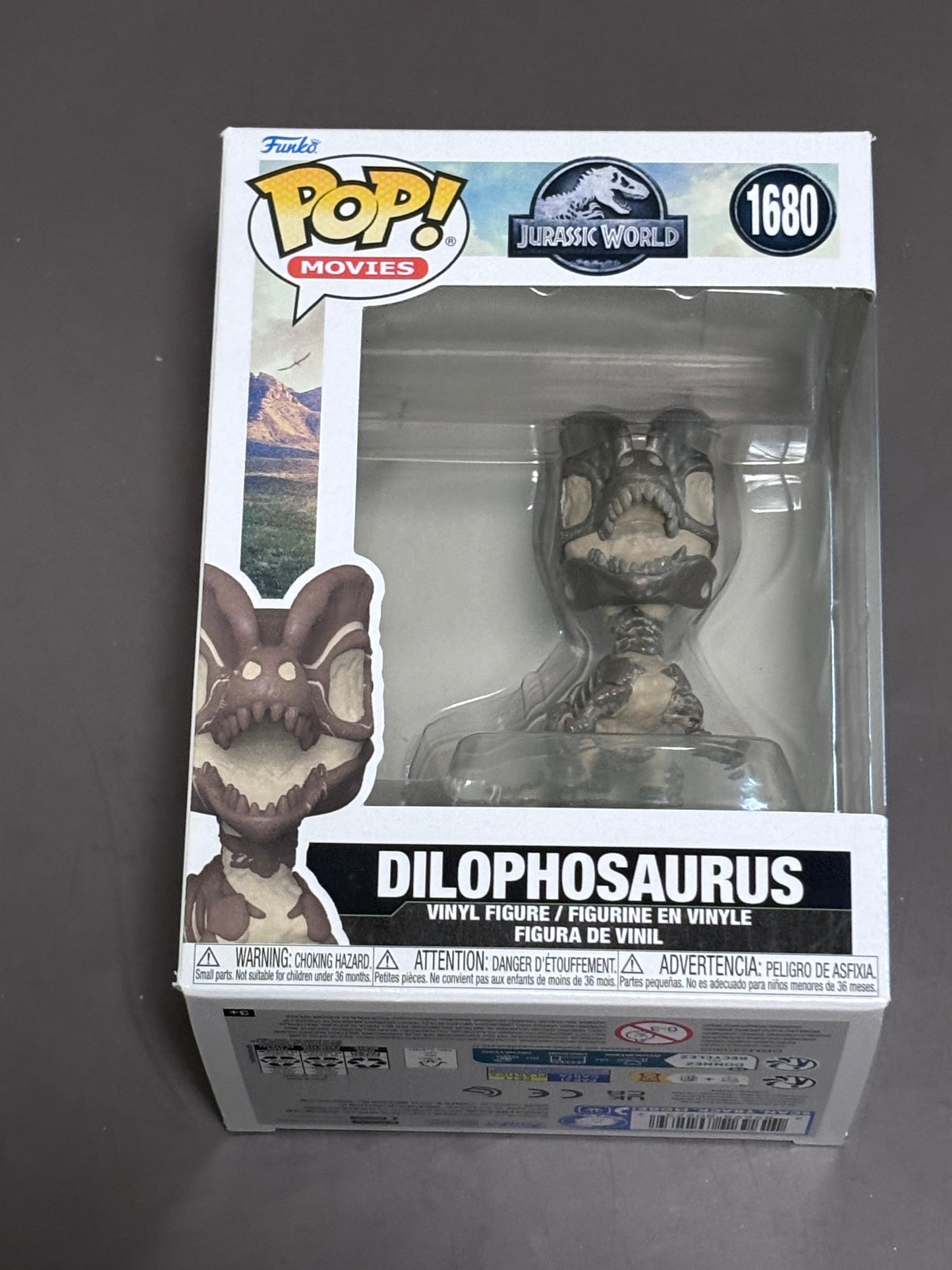Funko POP! Movies Jurassic Park Fossil Dilophosaurus Vinyl Figure #1680 New