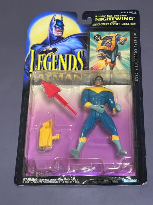 Legends of Batman Nightwing Super Strike Figure DC Comics Kenner Sealed New