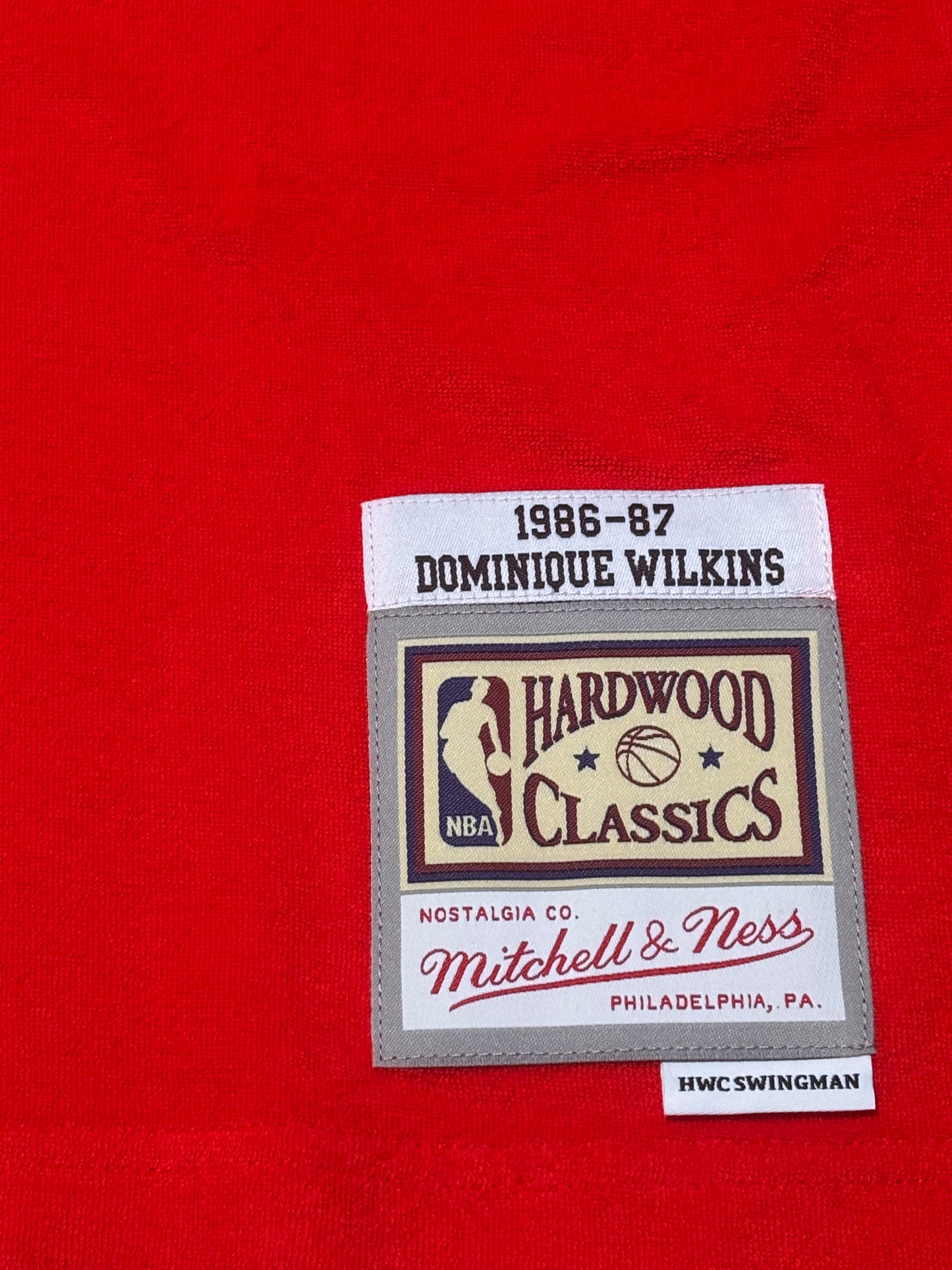 Dominique Wilkins Atlanta Hawks Mitchell & Ness Hardwood Classic HWC NBA Retro Swingman 1986-87 Ghost Red Jersey Men’s Large L New NWOT