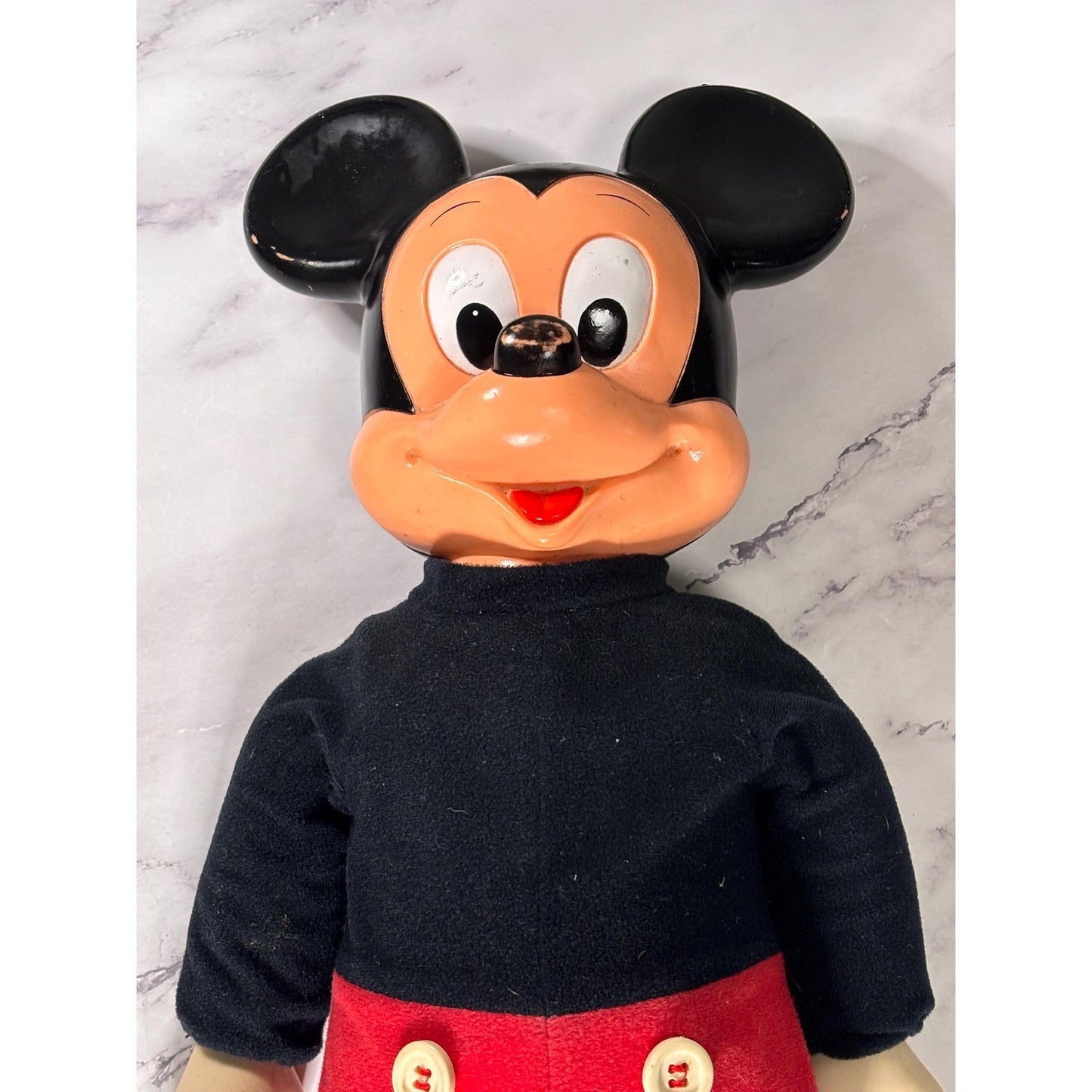 Vintage 1970's Marching Mickey Mouse Hasbro Plush Doll Disney