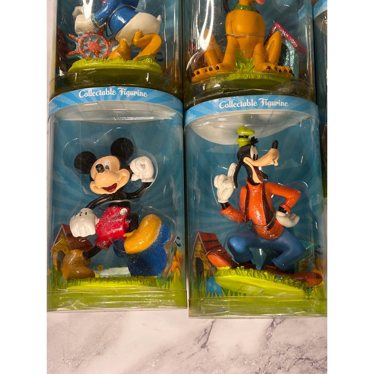 Lot of 6 Disney Kcare Collectible Figurine Mickey Minni Goofy Donald Duck Pluto