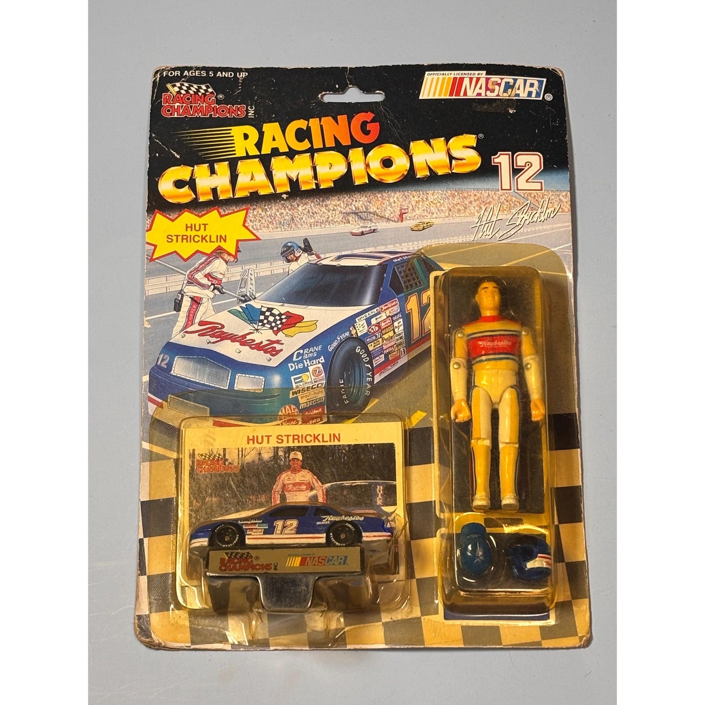 Racing Champions Hut Stricklin #12 Raybestos w/ Poseable Action Figure 1992