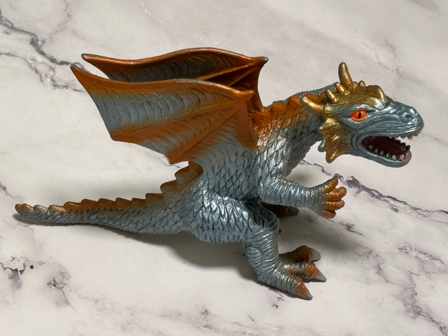 2006 Toy Major Trading Co Elite Dragon Figure Kids Mythical Blue And Gold