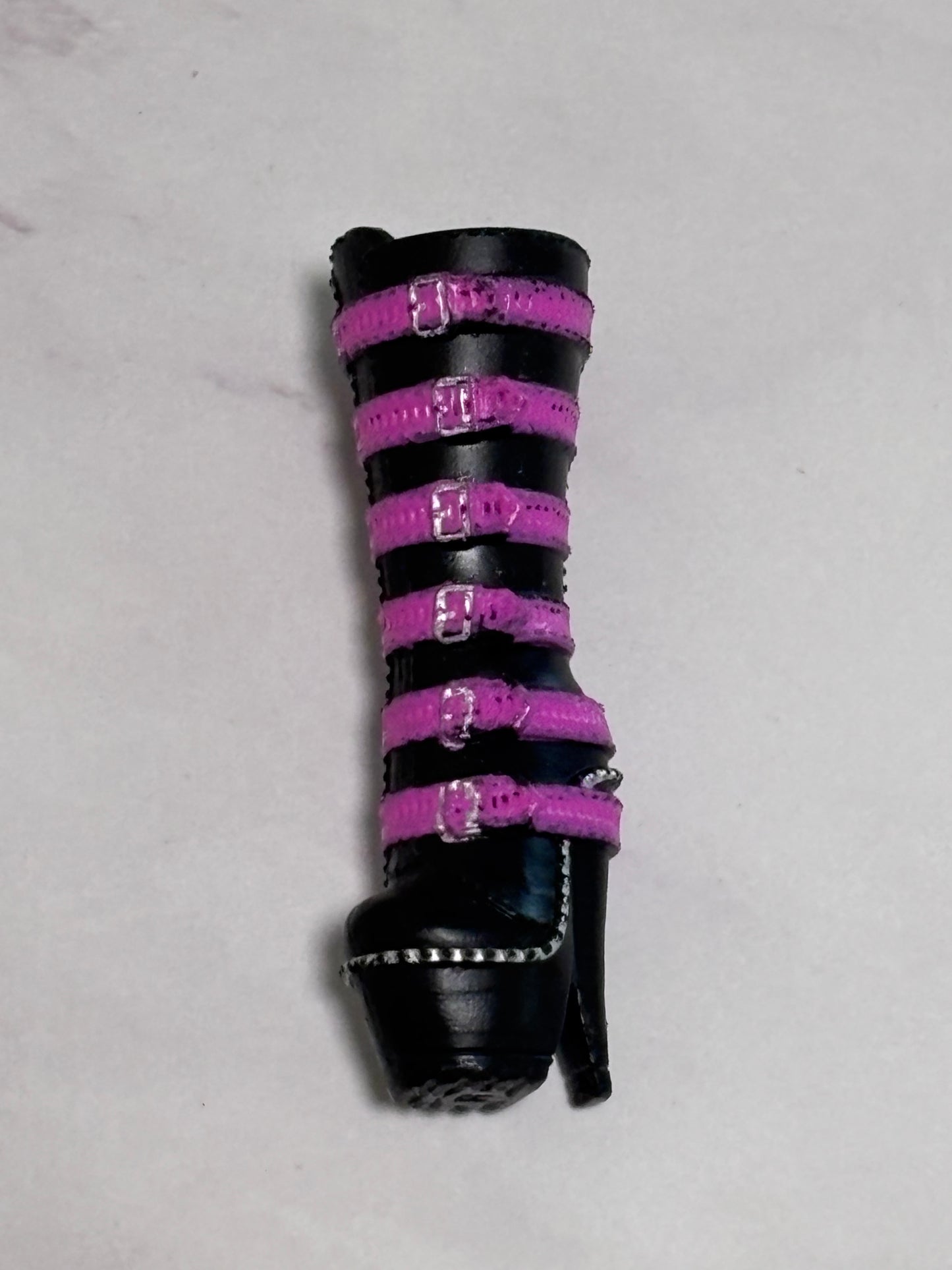 Lol Surprise Omg Doll Shoes Shoe Metal Chick Babe Black Pink Buckle Heel Boots