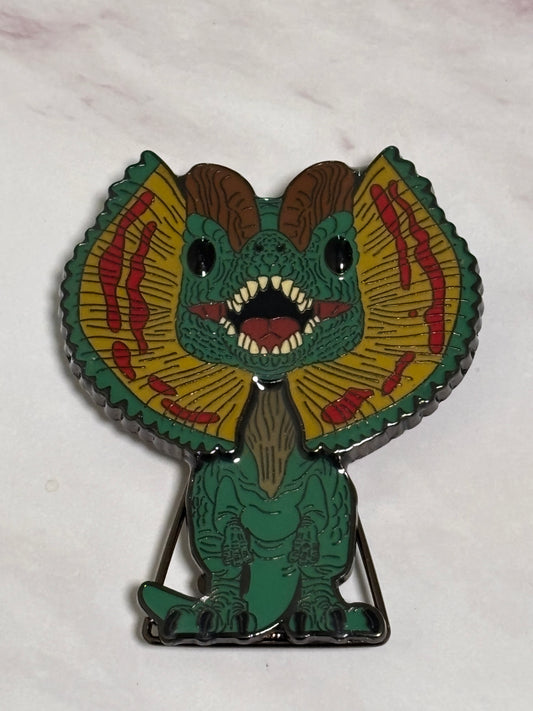 Jurassic Park Dilophosaurus Dinosaur Funko Pop Pin SE Universal Studios 4”