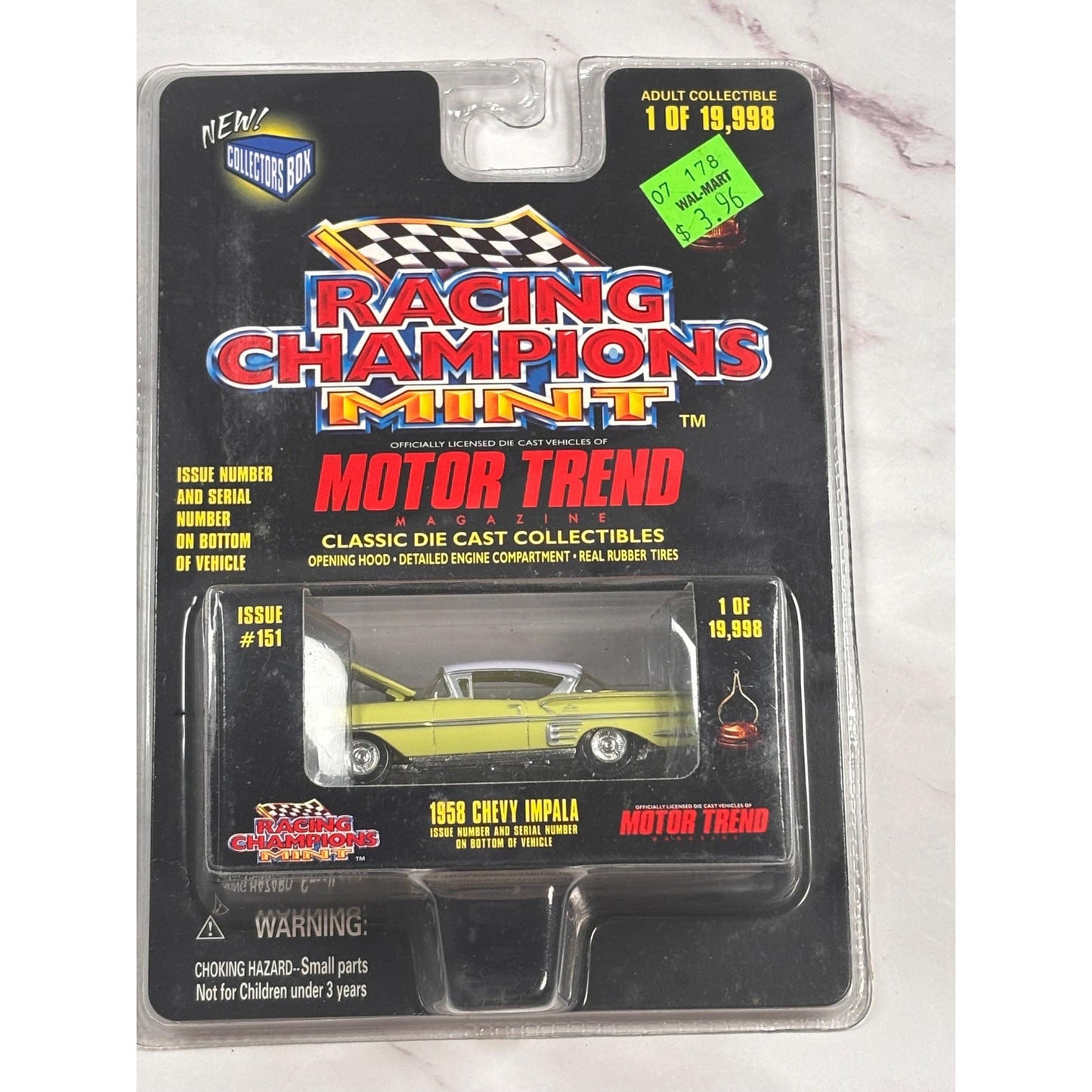1958 Chevy Impala 1:64 Diecast Car Racing Champions Motor Trend Magazine 1998