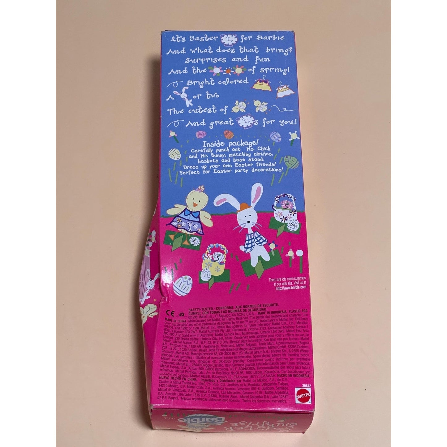 1998 Easter Surprise Barbie Special Edition w/Surprises inside egg MIB 20542