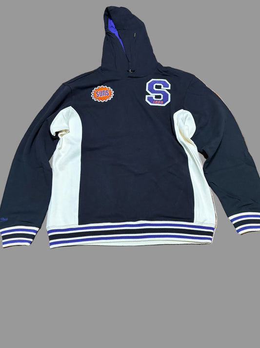 Phoenix Suns Mitchell & Ness NBA Retro Team Legacy French Terry 1968 Pullover Hoodie Black Mens L Large New NWOT