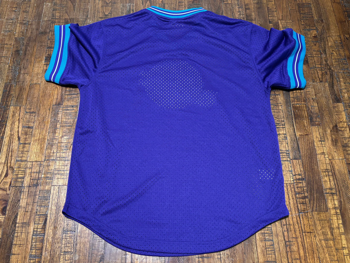Utah Jazz Mitchell & Ness NBA Retro Hardwood Classic HWC Evergreen Mesh Shirt Jersey Purple Teal Turquoise Mens Large L New NWOT