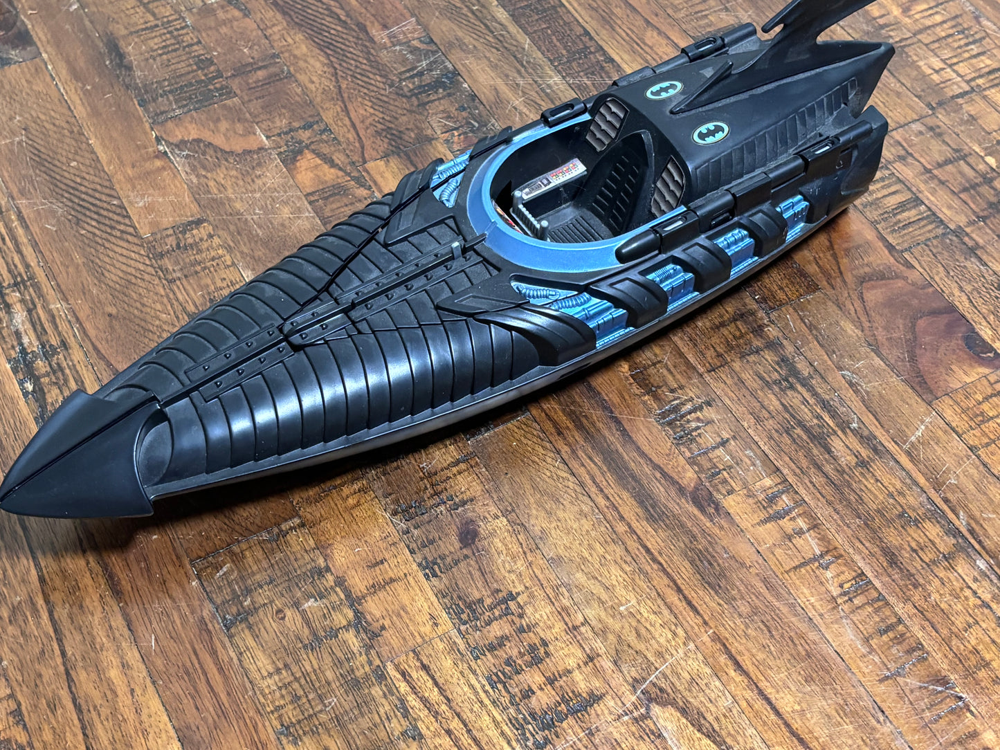 1995 Tonka DC Comics Batman Forever Complete Batboat / Land Vehicle - 21" Long