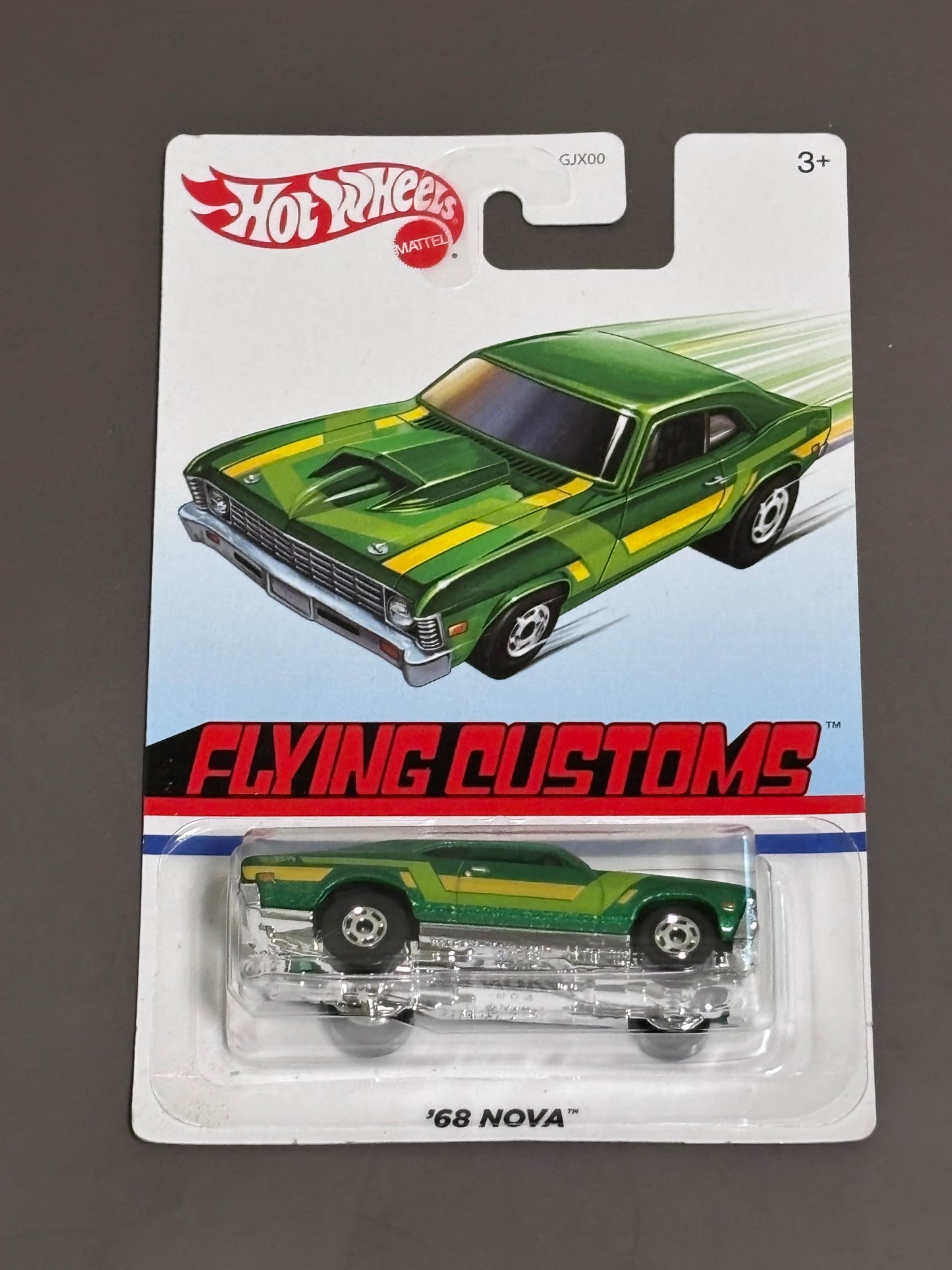 Hot Wheels 1968 Chevy Nova, Muscle Car, Diecast, Flying Customs, 2019 Muscle Car