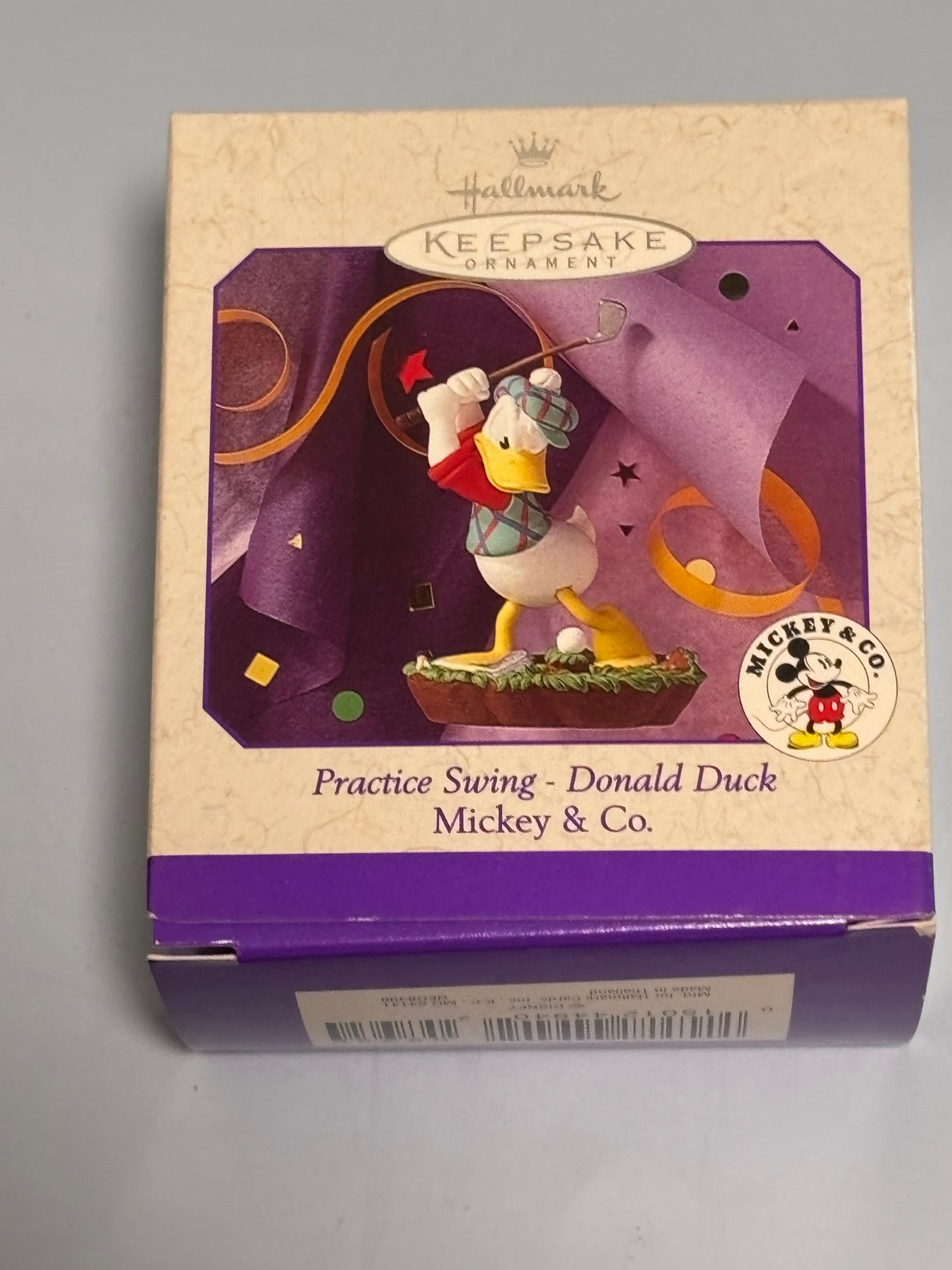 Hallmark Keepsake Ornament Practice Swing Donald Duck Mickey and Co 1998