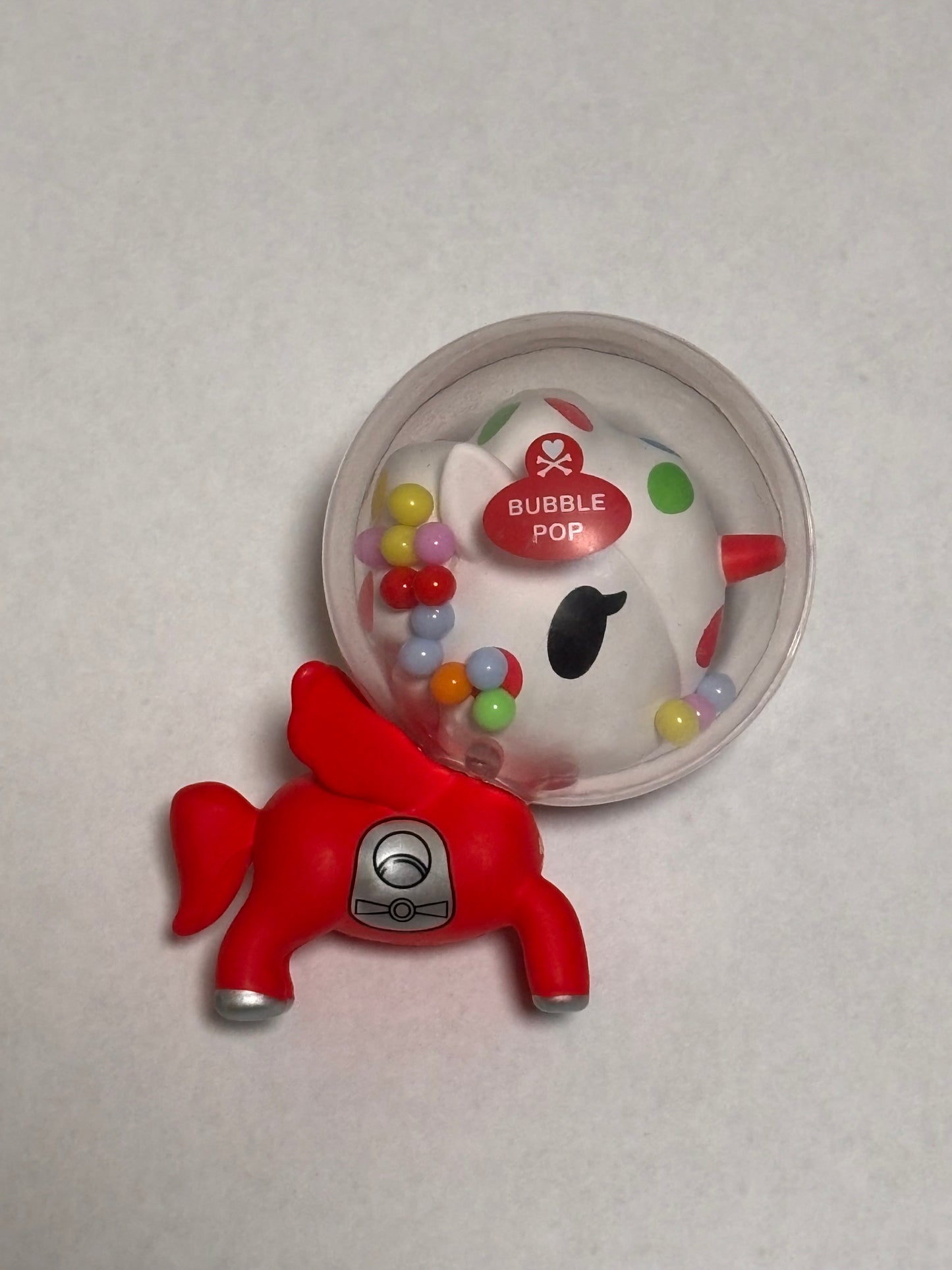 Tokidoki Capsule Cuties Unicorno Unicorn Candy Series Bubble Pop Gum Ball Machine Shaker Red Miniature Mini Vinyl Figure 3” Anime