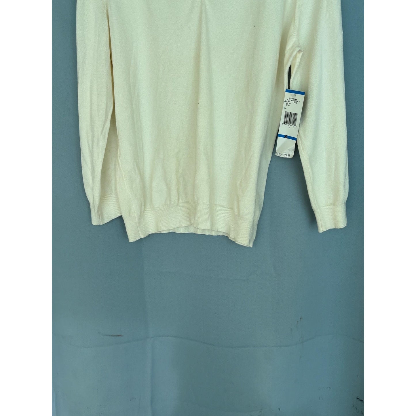 Jones’s New York Cream Ivory Pullover Blouse Shirt Women's Size XL New