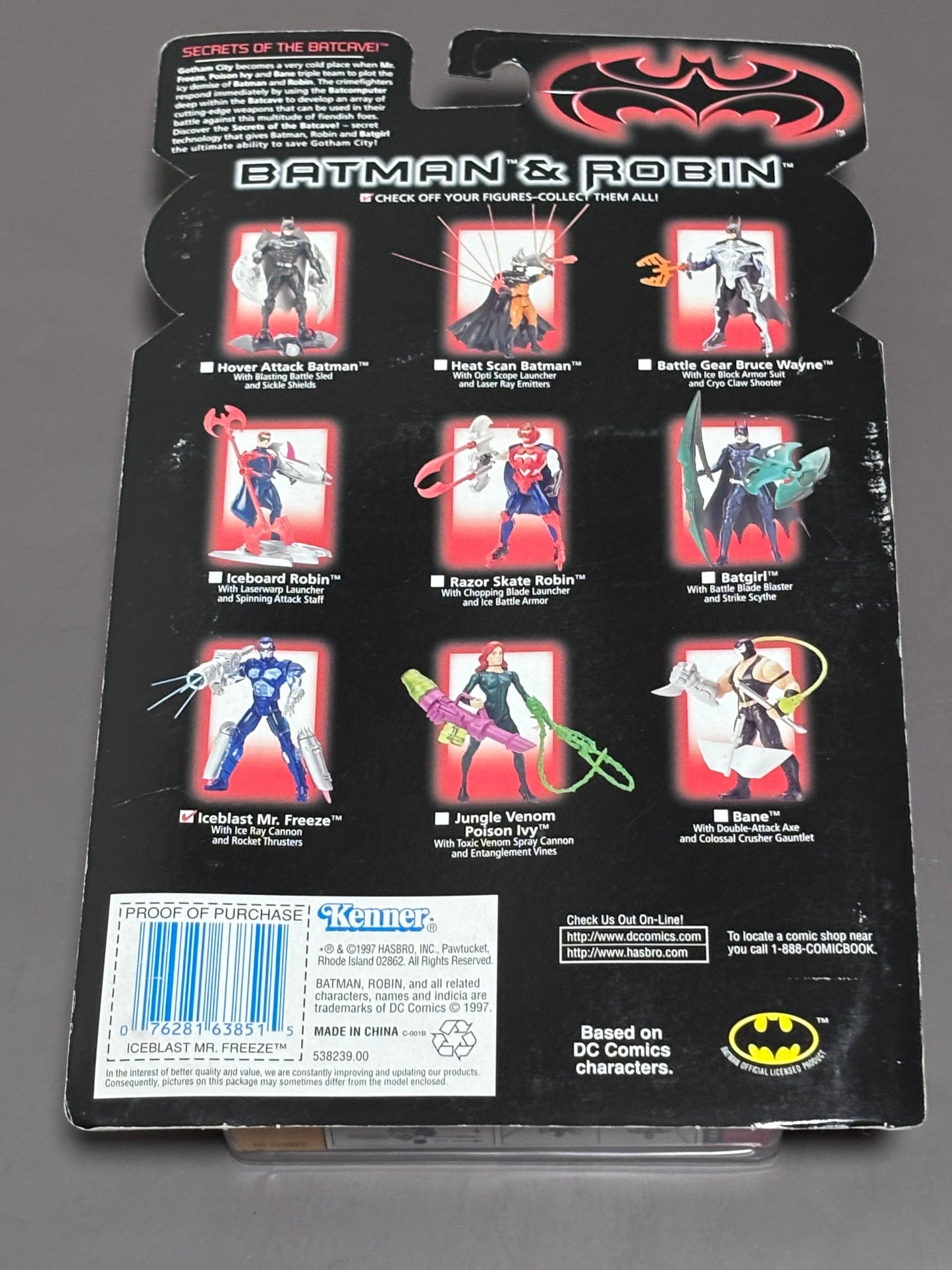 1997 Kenner Batman & Robin Iceblast MR. FREEZE Action Figure NEW Sealed