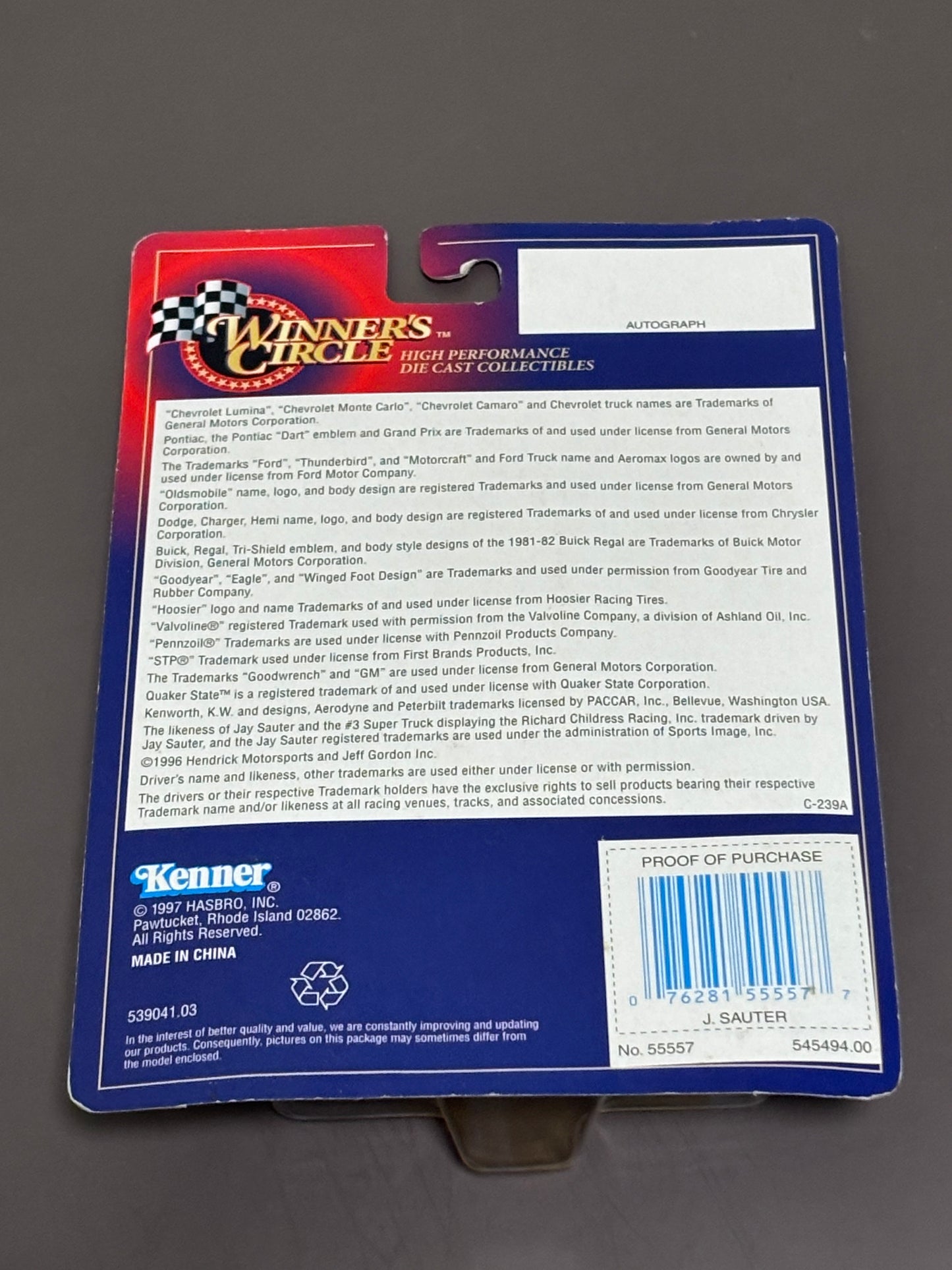1997 Winners Circle Jay Sauter #3 GM Goodwrench 1:64 Super Truck Series