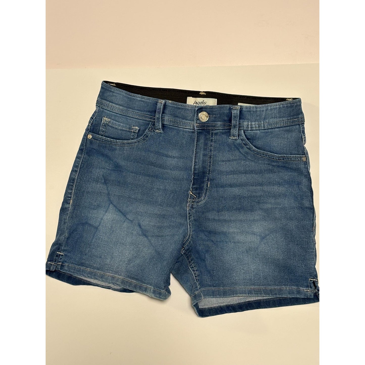 Angels Forever Young Women's 360 Sculpt 5" 7" InseamThigh Denim Shorts 10 NWT