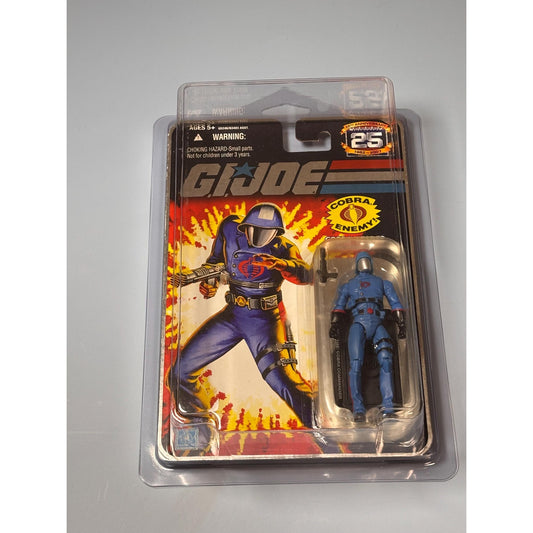 Hasbro GI Joe 25 Anniversary COBRA TROOPER 3.75" Action Figure Fol Mint w/ Case